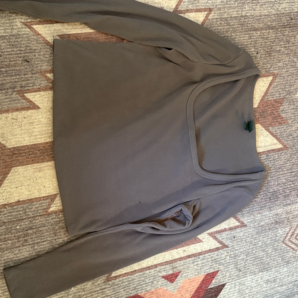 Wild Fable Ribbed Gray Top